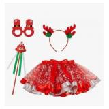 FACTORY SEALED - Holiday Tutu Costume Set with Accessories. Size 5-9 Y