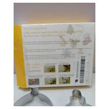 Q-BAKER Christmas Ornaments Cookie Cutters, 4PCS Stainless Steel Snow Globe,Round Ornament,Teardrop Bauble, Finial Shapes with Decorating Instructions