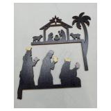 APPEARS NEW - RattanView 2 Pcs 2025 Christmas Door Topper Jesus Nativity Scene Top Frame Decoration Christian Front Door Corner Sign Home Wooden Xmas Party Ornament Table Decor Props Gift for Wall Win