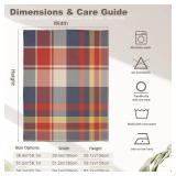 FACTORY SEALED - Batmerry Red Blue Abstract Plaid Throw Blanket for Couch Sofa Bed,Tartan Plaids Traditional Beige Super Soft Warm Fuzzy Plush Blankets Decor Lightweight Cozy Travel Camping Blanket 60