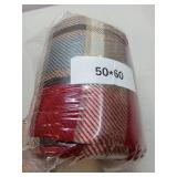 FACTORY SEALED - Batmerry Red Blue Abstract Plaid Throw Blanket for Couch Sofa Bed,Tartan Plaids Traditional Beige Super Soft Warm Fuzzy Plush Blankets Decor Lightweight Cozy Travel Camping Blanket 60