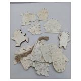 APPEARS NEW - Unfinished Wood Christmas Ornament Set of 24