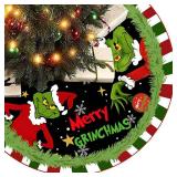 APPEARS NEW - Christmas Tree Skirt 48 Inches Tree Skirts, Large Christmas Decor Mat for Decor Holiday Party Indoor Outdoor