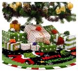 APPEARS NEW - Christmas Tree Skirt 48 Inches Tree Skirts, Large Christmas Decor Mat for Decor Holiday Party Indoor Outdoor
