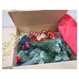 APPEARS NEW - 3ft Tabletop Christmas Tree with Decorations Set and LED Lights