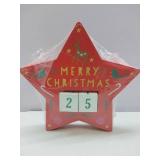 APPEARS NEW - Star Shaped Christmas Countdown Calendar