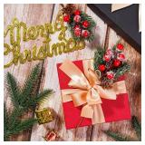 FACTORY SEALED - WSFSLJWDW 10PCS Christmas Berries Red Stems Evergreen Pine Branches, Snow Flocked Red Holly Berry Pine Cone Floral Sprays Decoration,Winter Holiday Floral Picks (10PCS)