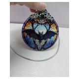 APPEARS NEW - Gothic Bat Stained Glass Ornament