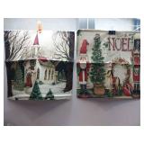 FACTORY SEALED - Hlonon Christmas Decorations Christmas Pillow Covers 18 x 18 Inches Set of 4 - Xmas Series Cushion Pillow Cover Custom Zippered Square Pillowcase