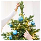 APPEARS NEW - AMS Sparkling Glitter Plastic Icicle Ornaments 30 PCS Twisted Icicles Decoration Christmas Tree and Holiday Xmas Party Hanging (5.1