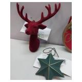 APPEARS NEW - Christmas Ornament Collection - Reindeer, Star & Merry Sign
