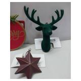 APPEARS NEW - Christmas Ornament Collection - Reindeer, Star & Merry Sign