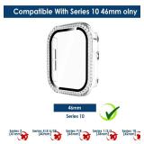 Simpeak 5-Pack Women Bling Screen Protector Case Compatible with Apple Watch 38mm 40mm 41mm 45mm Series 11 42mm 46mm, Screen Case Compatible with iWatch Series 11 10 9 8 7 6 5 4 3 2 1 (46mm)