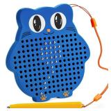 AYNAT FUN Magnetic Drawing Board for Kids & Toddlers with Beads and Magnet Stylus Pen - Magnetic Travel Toy for Airplane & Car Ride Activities for Kids