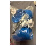 Darcvds Professional Chicken Waterer Cups, 8 Packs Blue Large Chicken Water Feeder, Tee Fittings Poultry Waterer Suitable for Duck, Chicks, Goose, Turkey, Bunny and Bird with Mounting Hole Opener