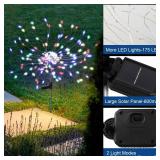 PXBNIUYA 4 Pack 175 LED Solar Garden Light for Yard,Firework Lights Outdoor Waterproof with 2 Modes Twinkling Light, Sparkly Starburst Lights for Wedding Walkway Halloween Christmas Decor(Colorful)