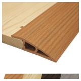 1/2\" to 3/5\" Height Threshold Ramp - Rubber Threshold, Floor Transition Strip, Door Strip, Wheelchair Ramp, Carpet to Tile Strip (Light Brown Coffee, 40 inches)
