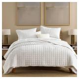 Secgo California King Comforter Set for Bed - 100% Cotton Cal King Size, Black Bedspreads (120 * 110 Inch) with 2 Pillow Shams, Patchwork Reversible Lightweight Bedding