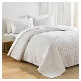 Secgo California King Comforter Set for Bed - 100% Cotton Cal King Size, Black Bedspreads (120 * 110 Inch) with 2 Pillow Shams, Patchwork Reversible Lightweight Bedding