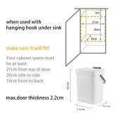 stonespace Small Kitchen Trash Can with Lid, Compost Bin Indoor Kitchen Sealed, Under Sink Trash Can, 5 L/1.3 Gallon Plastic Trash Bin, Green