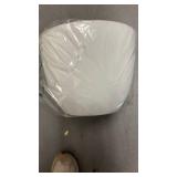 WSMKSZ 10/9/8 inch Medium Flower Pots, 3 Pack Modern Decorative Plastic Planters with Drainage Holes and Tray, Plant Pots for Indoor Outdoor Plants, White