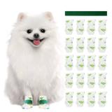 Furrtripsy Disposable Dog Booties for Dog Cats,Pet Booties Waterproof and Breathable with Adjustable Velcro,Unstoppable Paw Protectors for Large,Small and Medium (Small)