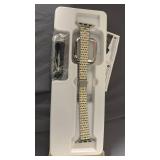 QUNDAXI Gold Apple Watch Band Compatible with Apple Watch 41mm 45mm 42mm 44mm 40mm 38mm Metal stainless steel Watchband suitable for iWatch 9/8/7/6/5/4/3/2/1/SE series Women Luxury strap (38mm 40mm