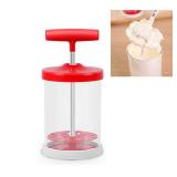 ievei Manual DIY Whipping Cream Dispenser - ABS+Silicone, Universal-Mixer With Non-Slip Silicone Grip, 17 Ounce, 8 x 3.14 Inches