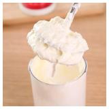 ievei Manual DIY Whipping Cream Dispenser - ABS+Silicone, Universal-Mixer With Non-Slip Silicone Grip, 17 Ounce, 8 x 3.14 Inches