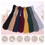 XTREND 8 Pcs Headbands for Women Twist Cross Knotted Elastic Head Bands Non Slip Yoga Workout Soft Solid Color Head Band Simple Versatile Hair Accessory Headband