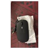 WREANU Wireless Bluetooth Mouse Rechargeable Laptop Mice with LED Lights Silent Slim Use(BT5.2 and 2.4G Portable USB Receiver)Dual Mode Computer Mouse for Laptop/iPad/Tablet/Apple/Computer/Mac(Black)