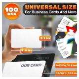 100 Pcs Sublimation Blanks â 3.4\" x 2.1\" x 0.0095\" Double-Sided Sublimation Business Card Blanks for Printing of Logos, Nameplates, and Custom Gifts â Ultra-Thin Aluminum Alloy Cards in P