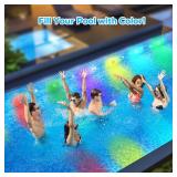 VICHTOP Rechargeable Pool Lights - 1 Pack, IP68 Waterproof Submersible LED Pool Lights with Remote, Pool Decor Light Accessories for Inground Pools, Above Ground Pools, Party Decoration