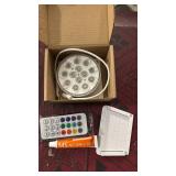 VICHTOP Rechargeable Pool Lights - 1 Pack, IP68 Waterproof Submersible LED Pool Lights with Remote, Pool Decor Light Accessories for Inground Pools, Above Ground Pools, Party Decoration