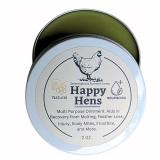 SSF Organics Happy Hens- All Purpose First Aid Poultry Balm. Organic Healing Ointment for Pecking Wounds/Sores, Frostbite, Mites, and Molting. Concentrated Hen Healer Ointment. Made in The U.S.A.