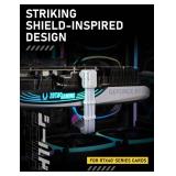 EZDIY-FAB Shield PCIE 5.1 GPU Extension Cable with 90 Degree 12V-2x6 Angle Adapter,16pin (12+4) 12VHPWR PCIe 5.1 PSU Cable Extension for RTX 40/50 Series with Combs-Reverse Type-White