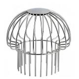 304 Stainless Steel Gutter Guard, Filter Strainer Fits for Round Downspout, Anti-Blocking Line Cap Drain Cover, Fit 4 Inch Tube