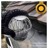 304 Stainless Steel Gutter Guard, Filter Strainer Fits for Round Downspout, Anti-Blocking Line Cap Drain Cover, Fit 4 Inch Tube