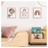 upsimples 8x10 Picture Frame, Display Pictures 5x7 with Mat or 8 x 10 Without, Wall Hanging Photo Frames, Pink, 1 Pack