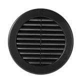 Awenta Plastic Air Vent Grille Cover 100 mm 4 inch, Black with Insect Grid Fly Net, Screw Hole Covers for Better Look