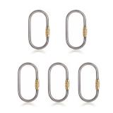 J452 Small Locking Carabiner,Titanium Key Carabiner,Key Chain for car, Mini Quick Release Tactical carabiners Clips.(5pc)