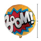 Fun Express Superhero Mylar Balloon 18 inch - City Scape and Comic Designs - Birthday Party Decor - VBS Vacation Bible School Supplies/Decor Set - 3 Pieces