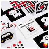 beiens High Contrast Baby Flashcards, Newborn Brain Development Toys, Visual Stimulation Learning Activity Cards, 20 PCs 40 Pages Educational Infants Gift (3-6 Months (Black & White & Color))