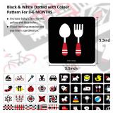 beiens High Contrast Baby Flashcards, Newborn Brain Development Toys, Visual Stimulation Learning Activity Cards, 20 PCs 40 Pages Educational Infants Gift (3-6 Months (Black & White & Color))