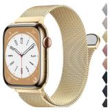 BELONGME Mesh Metal Loop Compatible with Apple Watch Band 40mm 41mm 38mm 42mm Series 11 10 9 8 7 6 5 4 3 2 1, SE 3 2 1 Women Men, Stainless Steel Strap with Magnetic Clasp for iWatch Bands