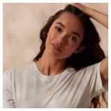 MEVECCO Birth Flower Necklace 18k Gold Engraved Custom Floral Pendant Necklaces Dainty Birth Month Flower Disc Charm Rose Flower Disk Necklace Personalized Jewelry Birthday Gift for Her