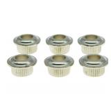 KAISH Metal Nickel 10mm Vintage Guitar Tuning Keys Conversion Bushings Adapter Ferrules