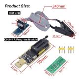 Geekstory CH341A 24 25 Series EEPROM Flash BIOS USB Programmer Module +SOIC8 SOP8 Test Clip for EEPROM 93CXX/25CXX /24CXX