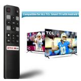 Replacement Remote Control Only for All TCL TV, Compatible for All TCL Android 4K UHD Smart TV(Without Voice Command)
