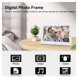 10 INCH Digital Picture Frame,Digital Photo Frames,Photo Video Player with Remote Control,Support Background Music,Multi-Slideshow,4 Windows Display